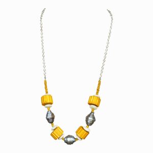 Yellow and Silver Color Necklace