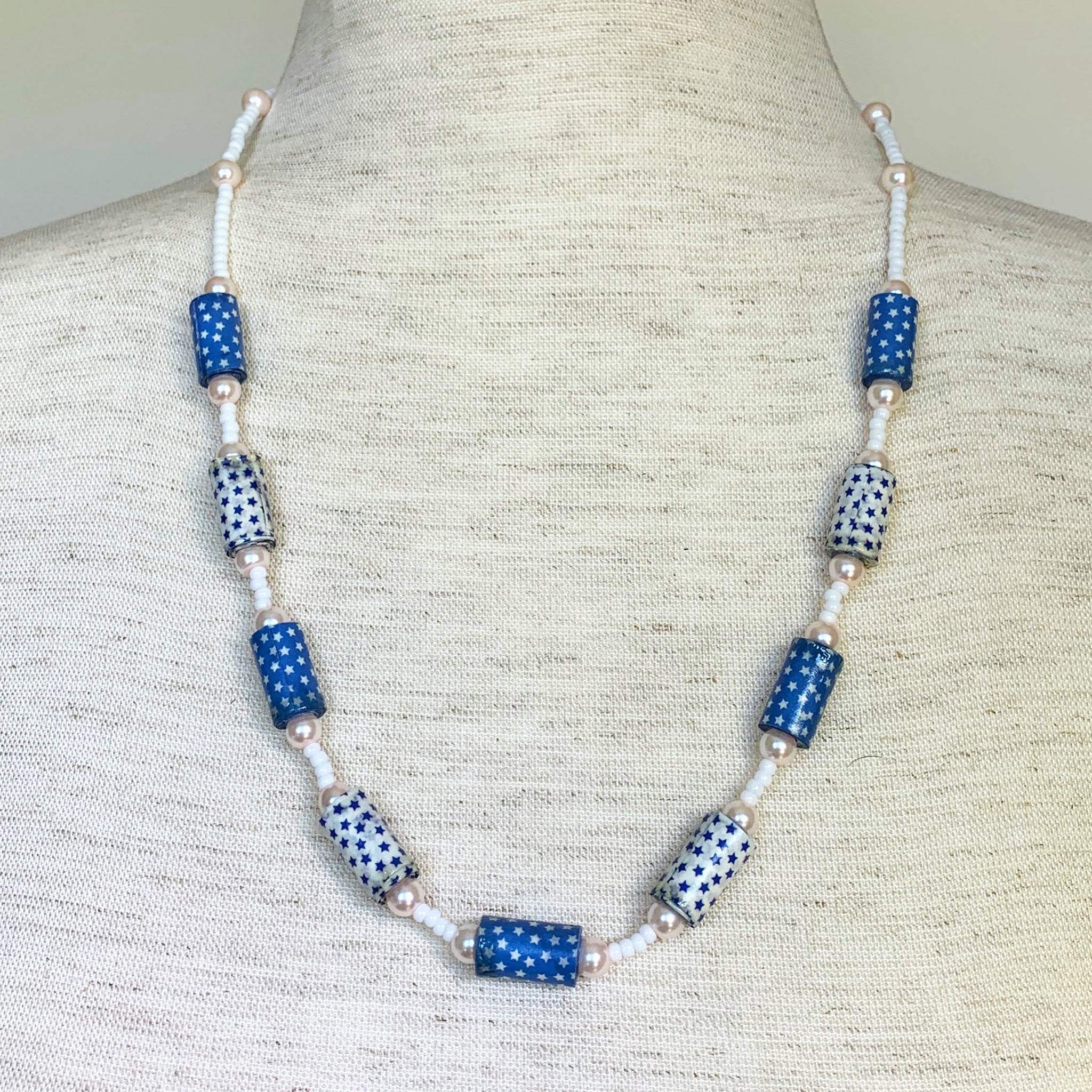 Blue and White Necklace - Image 2