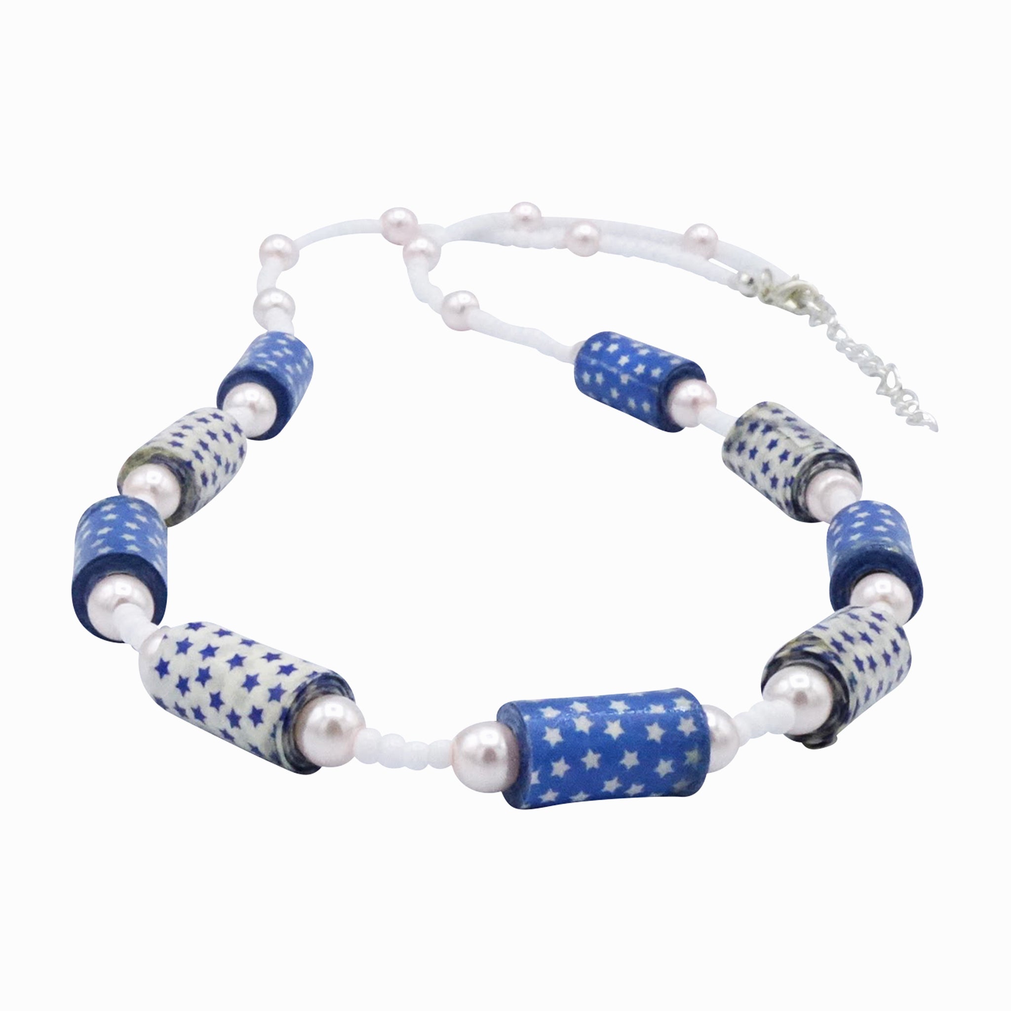 Blue and White Necklace