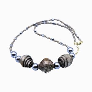 Silver Card Beads Necklace