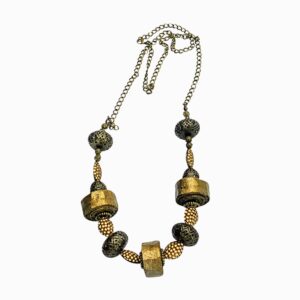 Statement Old Gold Color Necklace