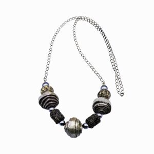 Silver and Black Color Necklace