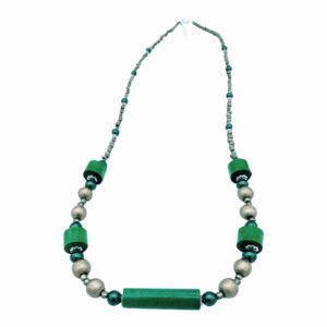 Green and Silver Statement Necklace