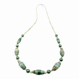 Green with Pink Necklace