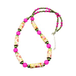 Beige and Pink Necklace