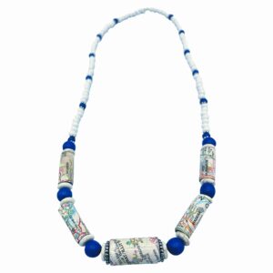 Israel Paper Bead Necklace