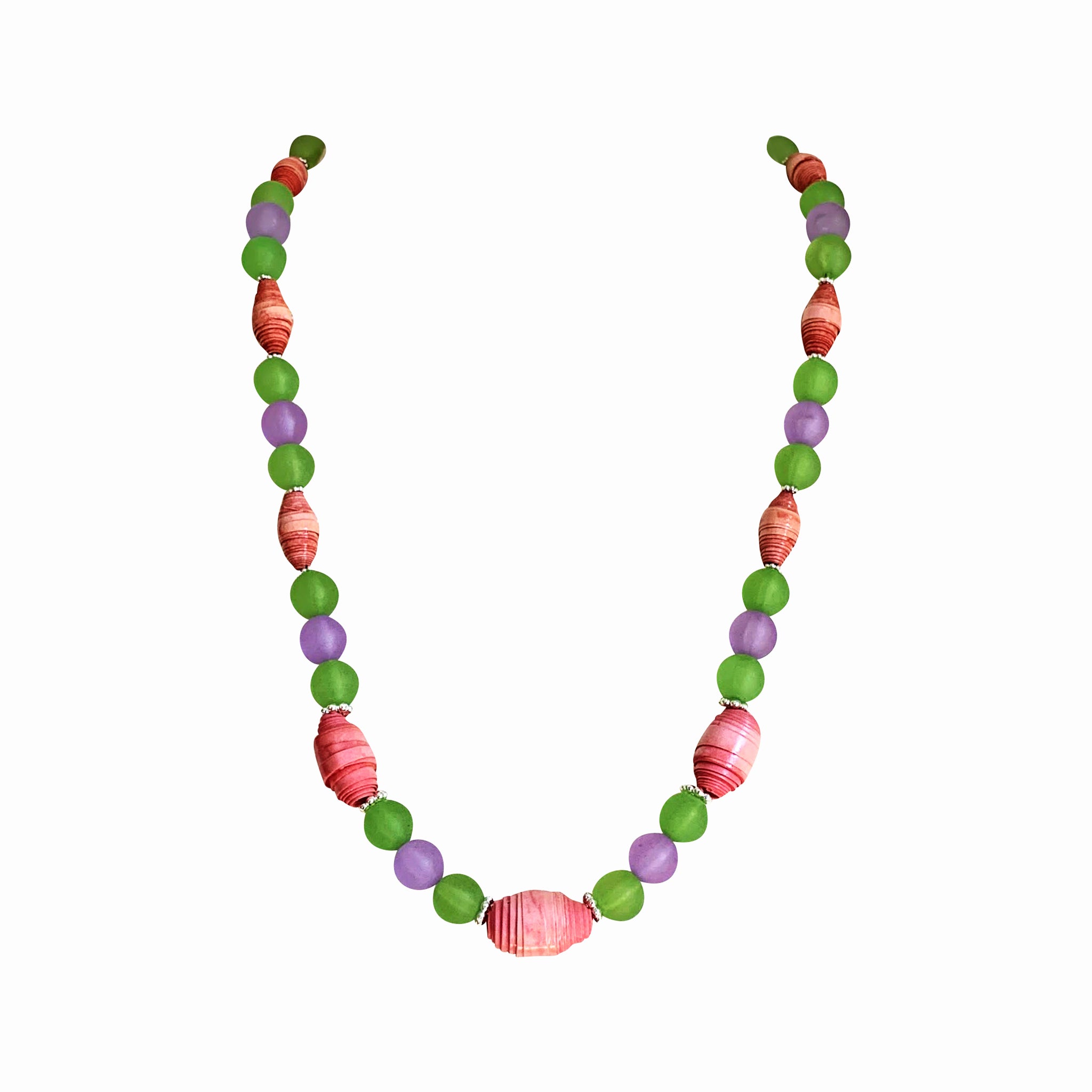 Pink, Green and Purple Necklace