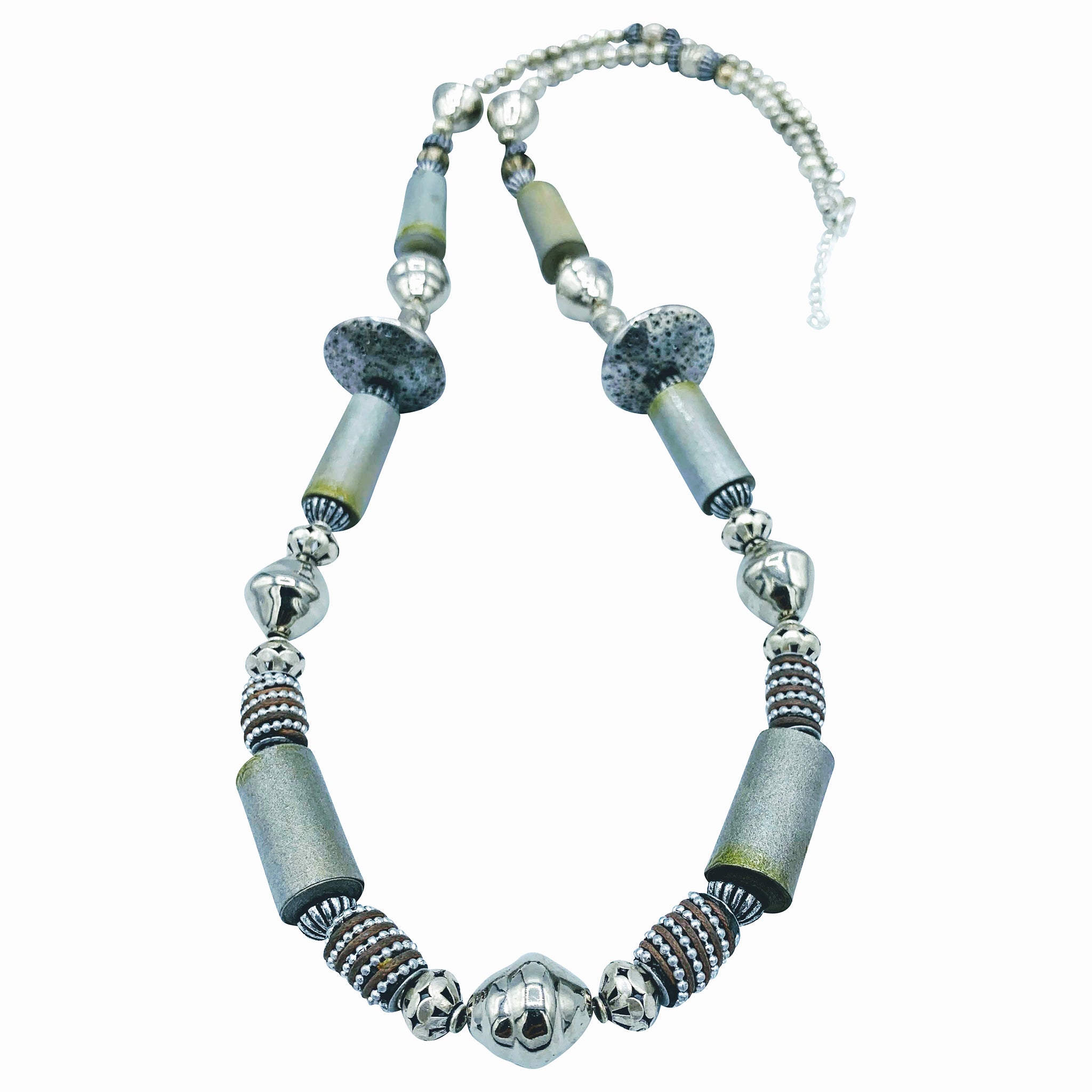 Bold Silver color Necklace