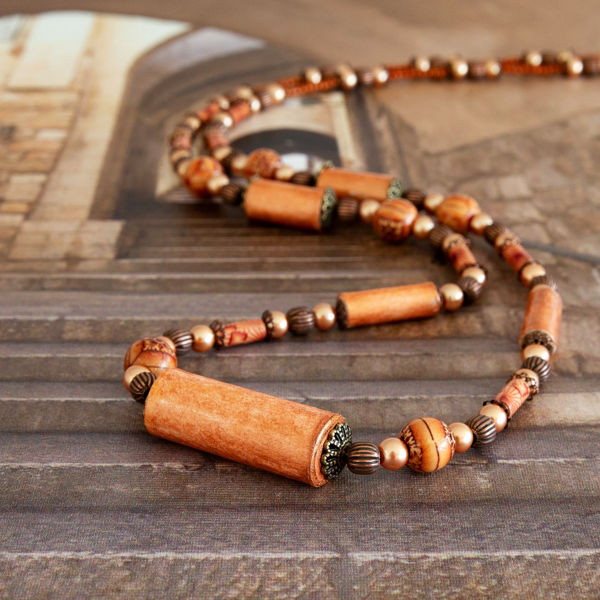 Elegant Bronze Hues Necklace - Image 2