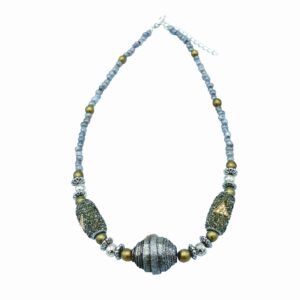 Necklace in Hues of Silver and Gold