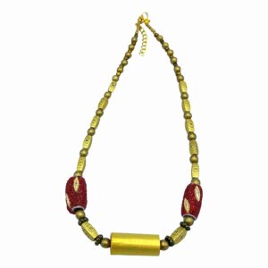 Gold and Red Necklace