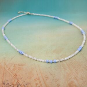 Light Blue and White Neckalce