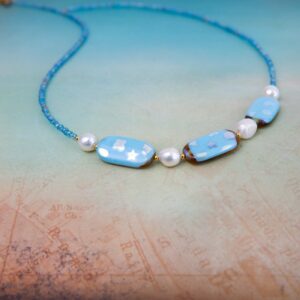 Blue and Olive Necklace