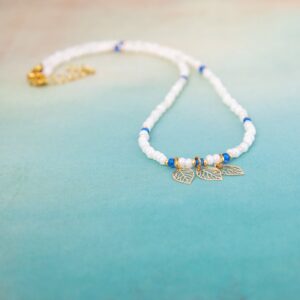Grace White and Blue Necklace