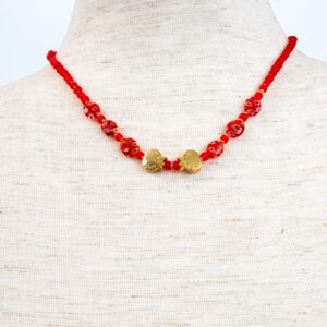 Millefiori Red Necklace with Casa Israel Pomegranates